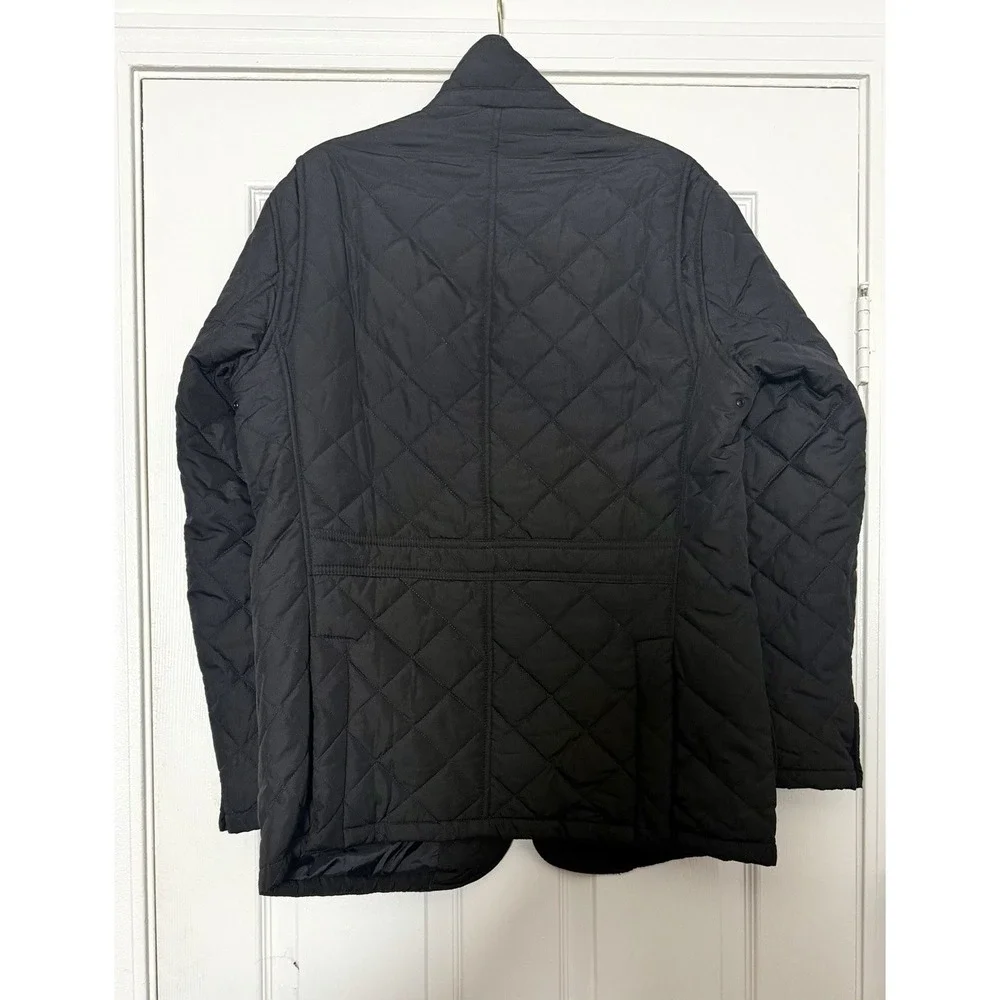 Barbour Lutz MQU0508BK11 Quilted Jacket Men's L Black Field Coat MSRP $299